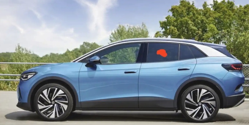 Стекло двери от Volkswagen ID.4 темное